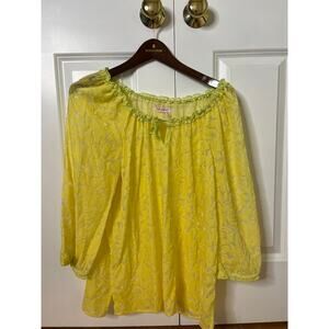 Fresh produce yellow blouse!